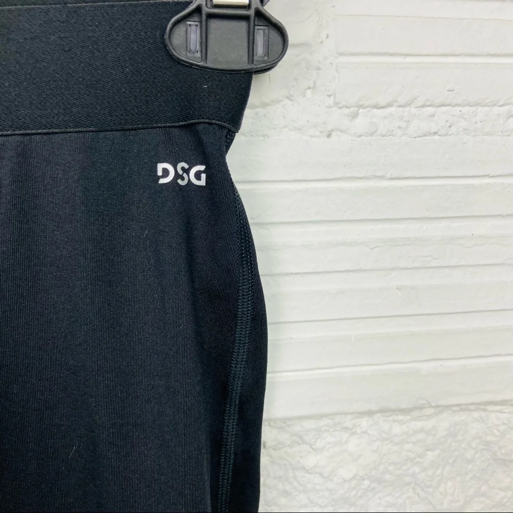 DSG black stretchy spandex girls leggings size large 14/16